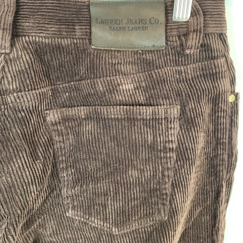 Lauren Ralph Lauren Straight Brown Corduroy Trousers Women's 10 Petite W31 L27.5 - Picture 13 of 14