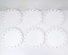 Lot Of 6 White Vintage Mid Century Modern Fostoria Milk Glass Luncheon Plates