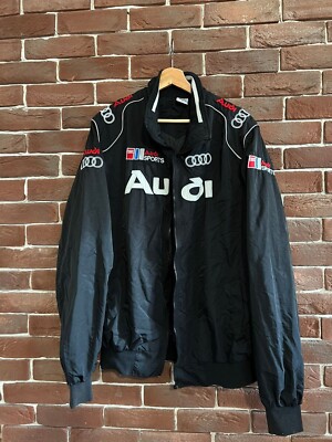 Rare Vintage Audi Light Bomber Moto Racing Jacket Hype UK