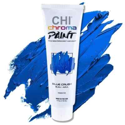 Chi Chroma Paint -  Blue Crush - Bold Semi-Permanent Hair Color- 4 oz