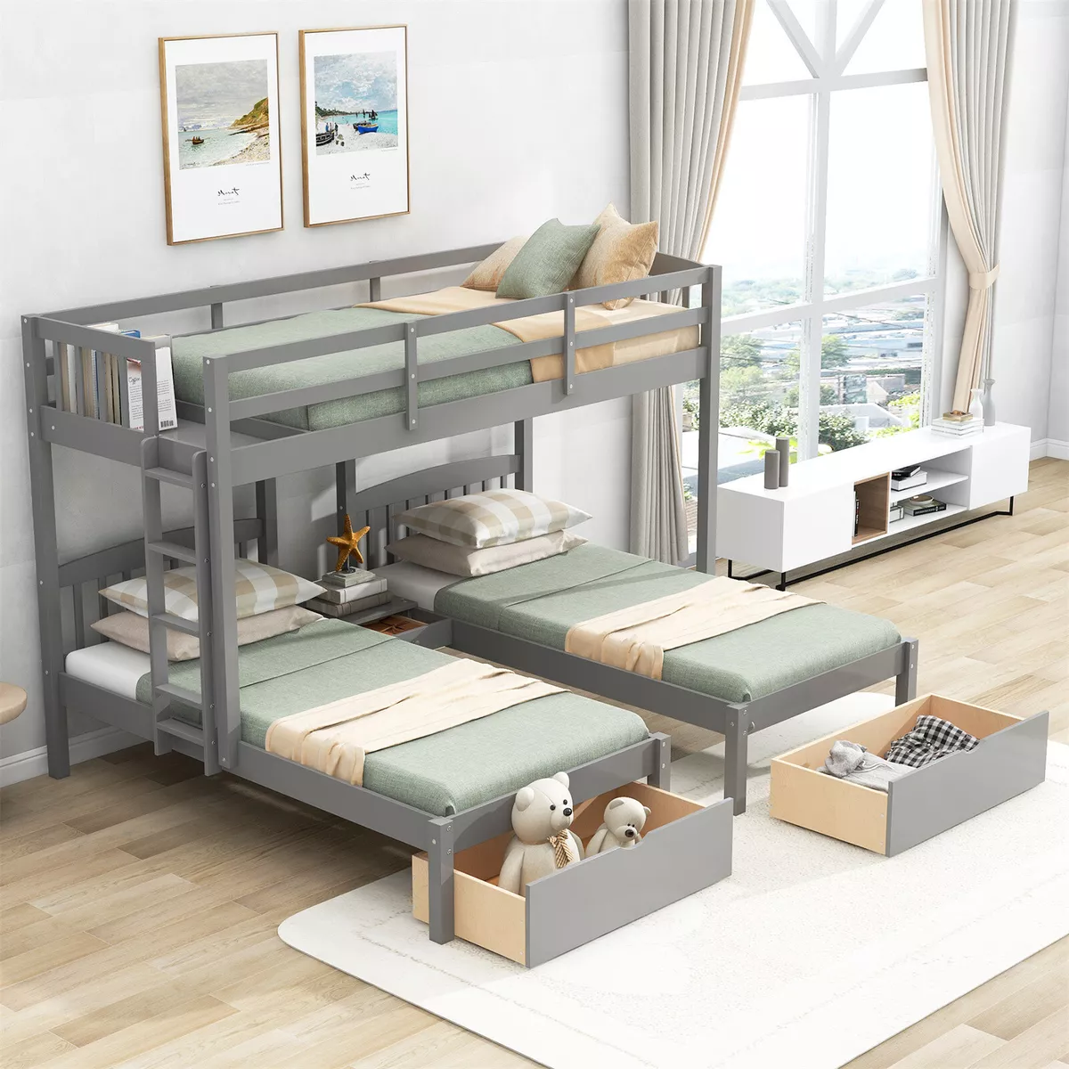 Three bunk bed cheap