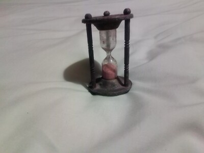 Vintage 50er Jahre sehr Sammlerstück Messing Metall Glas Eieruhr, selten und punktgenau