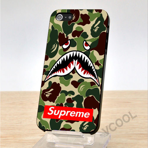 shark the a bathing ape camo-supreme6 case3 iphone 6/7/8/x plus