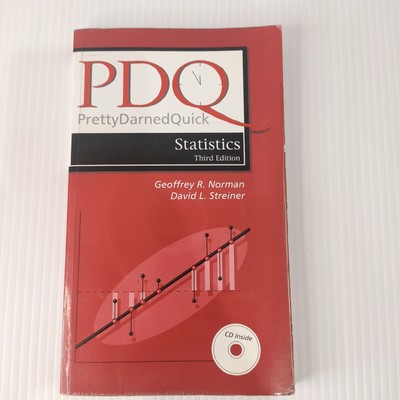 PDQ Pretty Darned Quick Statistics 3rd Ed by Norman & Streiner Paperback Book
