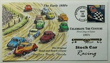 1999 FDC Collins Celebrate the Century 1950's Stock Car Racing Daytona SC #3187n