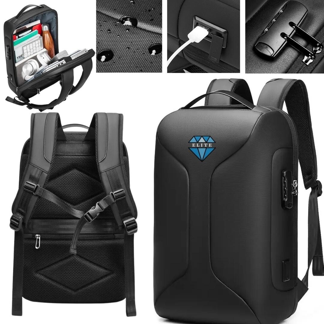 bis 16 Zoll HighEnd Reisetasche ELITE Zucht Prestige LAPTOP Rucksack USB  Outdoor