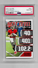 2021 SCORE NEXT LEVEL STATS FOOTBALL CARD #NL1 TOM BRADY PSA 10 NFL BUCCANEERS