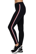 Women's Casual High Waisted Stripe Pants Comfortable Stretchy Trousers FS3018