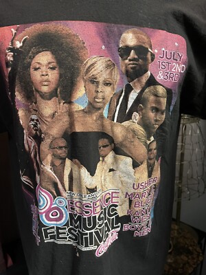 NEW ORLEANS ESSENCE MUSIC FESTIVAL 2011 RAP T-SHIRT KANYE WEST  XL Usher