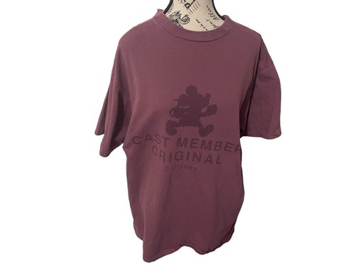Vintage Disney Cast Member Original Brown T Shirt Size Large RARE