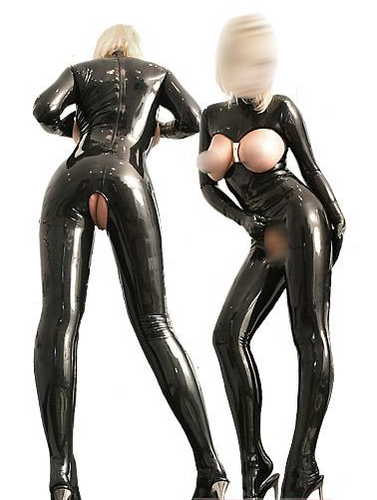Gummi Latex Rubber tights Black Catsuit Suit Ganzanzug Kostüm Feet XS-XXL
