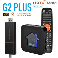 4K UHD ATSC 3.0 1.0 Digital TV Tuner USB Android 11 Media Player Smart TV Box US