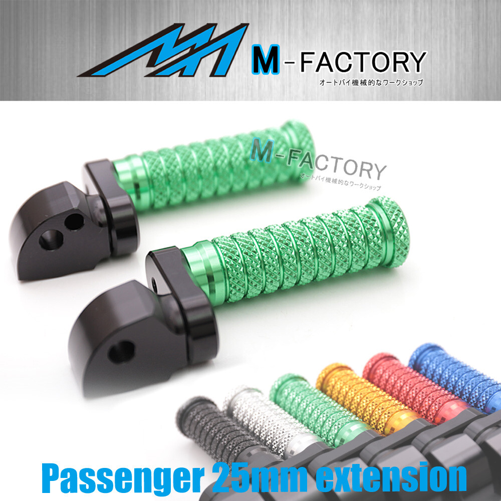 M-Grip Billet Rear Riser Extender Footpegs Fit Kawasaki ZRX 1200