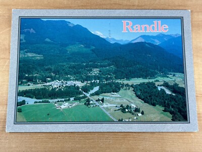 Vintage Postcard, Randle, Washington, Cascade Mountains Landscape, Mount Rainier
