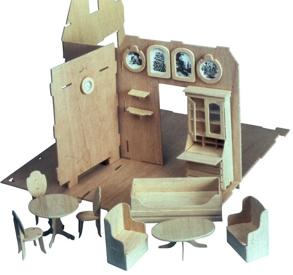 Greenleaf Coventry Cottage Dollhouse Kit #8023 All Wood 1:12 Scale 1986 NEW - Image 3 of 4