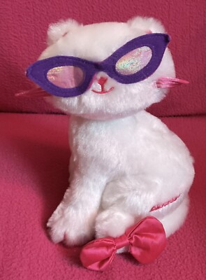 WithIt Glamour Puss kaltweiße Katze Wolf Pfeife Sound weiches Plüschtier 8 Zoll Video