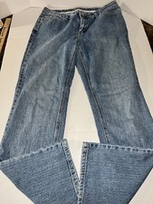 St John's Bay Womens Size 12 Straight Leg Denim Blue Jeans Medium Wash