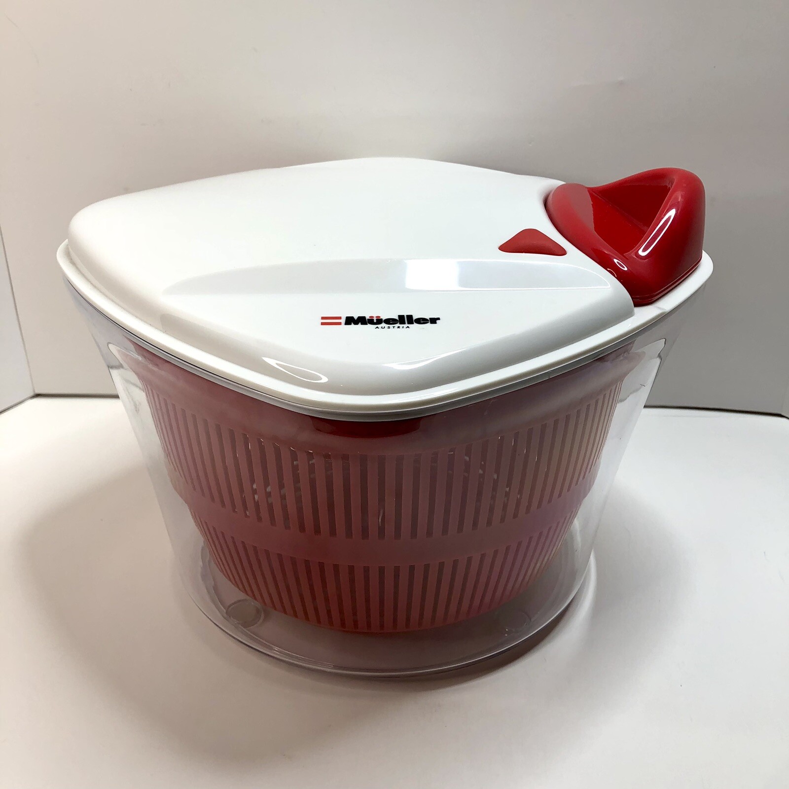 MUELLER Large 5L Salad Spinner Vegetable Washer with Bowl, AntiWobble