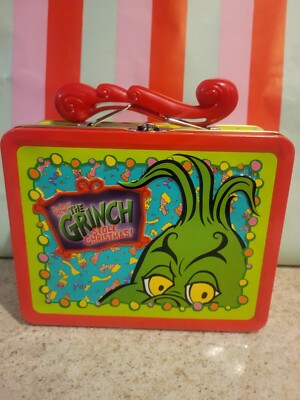 Vintage Dr. Suess' How the Grinch Stole Christmas - Metal Lunchbox/Candy Tin