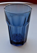 1990s VTG LIBBEY Gibraltar Dusky Blue 14 oz Flat Iced Tea Glass DURATUFF 5"