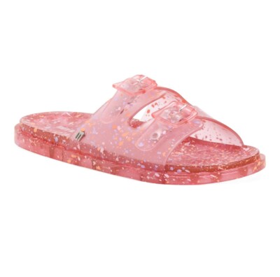 MINI MELISSA WIDE II PINK QUANTILE Glitter Jelly Sandals Slip on