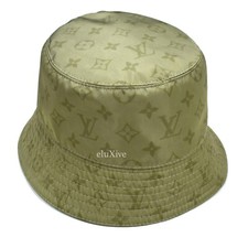 NWT Louis Vuitton Beige Monogram Reversible Rain Bucket Hat Men's SS23 AUTHENTIC