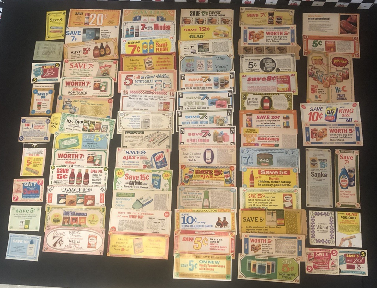 73 1960S Grocery Store Cents Off Coupon Lot Hic Pop-Tart Dorito Schick Heinz Vtg