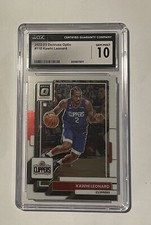 2022 - 23 Donruss Optic Kawhi Leonard CGC Graded GEM MINT 10