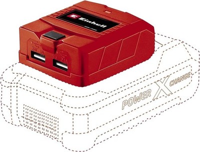 Einhell USB Akku Adapter TC-CP 18 Li Solo Power X-Change Ladegerät 2x USB 18V
