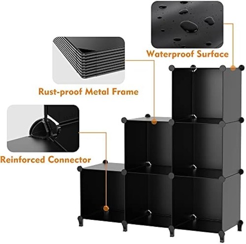 16-Cube Storage Organizer Garment Closet Racks W/ Metal Hammer Kids Bookshelf - Picture 4 of 7