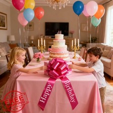 12 Inch Rosy Big Birthday Bow Present Party Decoration Pack of 1