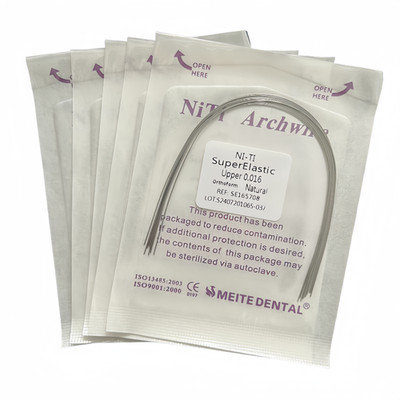 Dental Orthodontic Super Elastic Niti Round Arch Wire Ovoid/Nature Form