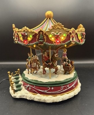 Hawthorne Village 2004 Merry Go Carousel Christmas Carnival Collection A2097 COA