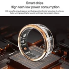 Fitness Tracker Ring Stainless Steel Smart Ring Bluetooth Oman Numerals APP With