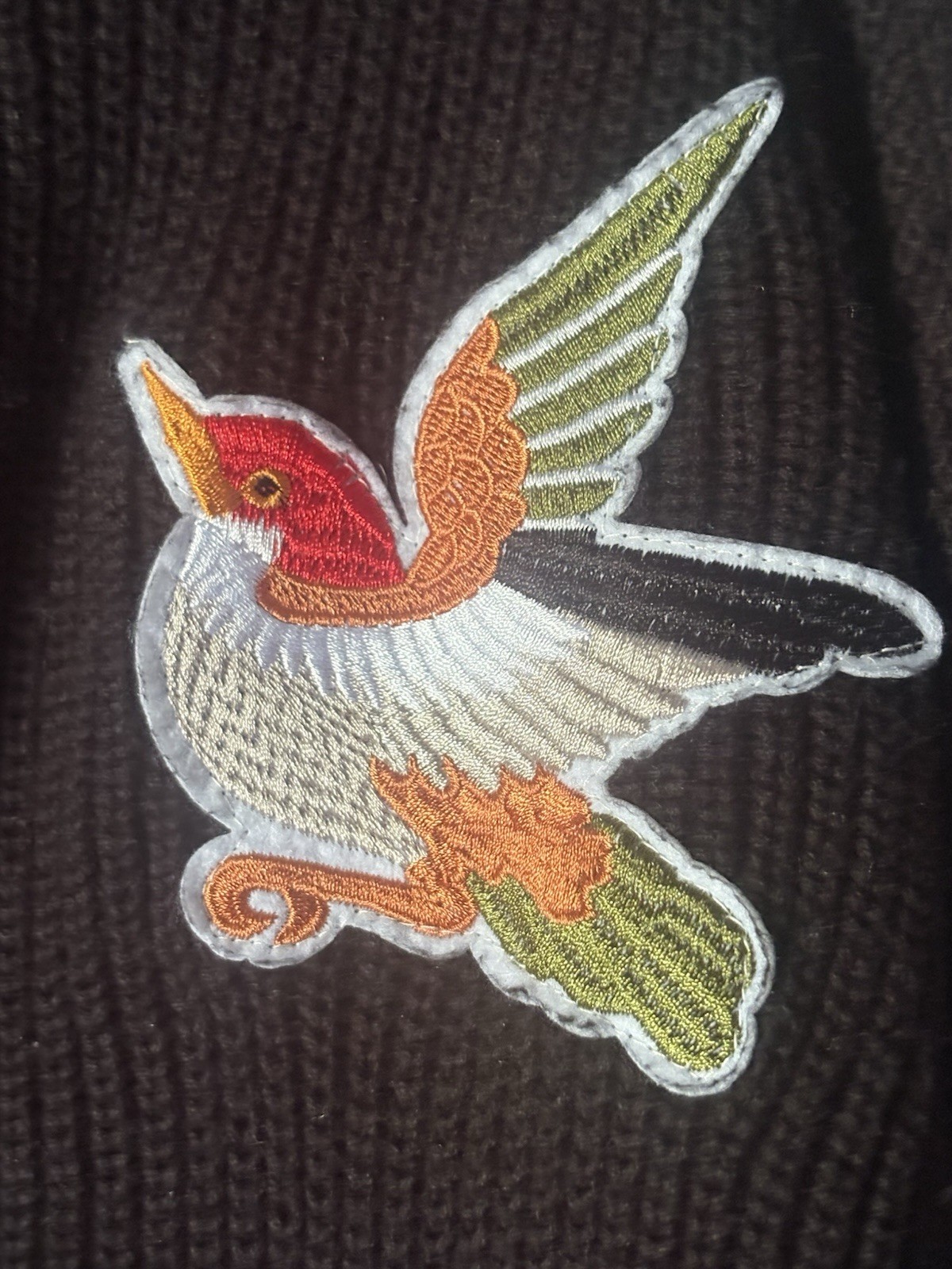 Bloomingdales AQUA Embroidered Patch Cardigan Swe… - image 4