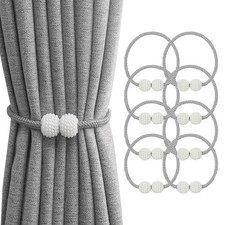 8 Pack Magnetic Curtain Tiebacks, Curtain Tiebacks Buckles Holdbacks Holders Hoo