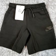 Nike Tech Pack Boys XS 3-4Yrs Black Athletic Drawstring Shorts Zip Pocket NWT