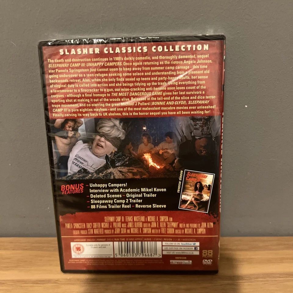 Sleepaway Camp 3 - Teenage Wasteland (DVD, 2016) - 88 Films. New and sealed - Image 2 of 4