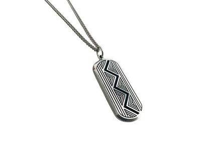 Vincero X Project Iceman Dog Tag Pendant 925 Sterling Silver Necklace