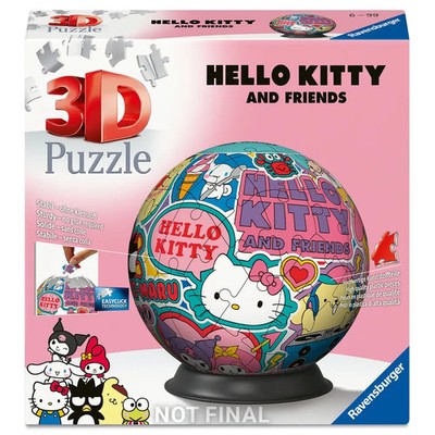 Ravensburger 3D Puzzle 11630 - Puzzle-Ball Hello Kitty - Puzzle-Ball für Erwachs