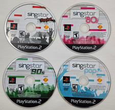 SingStar PS2 Game Lot of 4–Pop, '80s, '90s & Rocks! Loose Discs Tested FREE SHIP