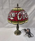 Vintage Coca Cola Tiffany Style PLASTIC Stained Glass Style Shade Lamp 15” Coke
