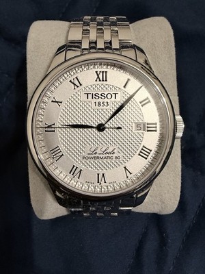 Tissot Le Locle Powermatic 80 Auto Silver Guilloche Dial Roman Date SS