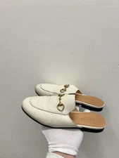 Gucci Ivory Princetown Leather Mule Slides Women's Size 36 EU 6 US C17