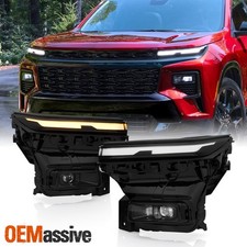 Par de faros negros proyectores LED 24-26 Chevy Traverse LS/LT/Z71 con tubo DRL