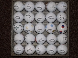 25 Callaway Chrome Tour & Tour X Golf Balls. Pearl (A) Grade TTrack & Truvis