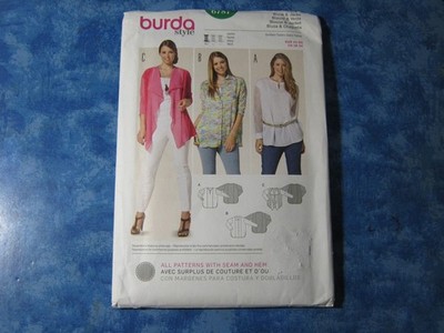 BURDA STYLE #6787 WOMEN'S UNCUT BLOUSE & JACKET PATTERN Size 18-34