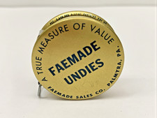Vintage Faemade Undies Tailors Tape Measure Advertising Collectible