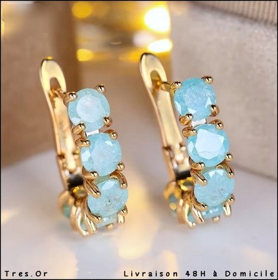 Ohrringe JADE BLAU NATURSTEIN SCHMUCK NEU 48H NACH HAUSE GELIEFERT