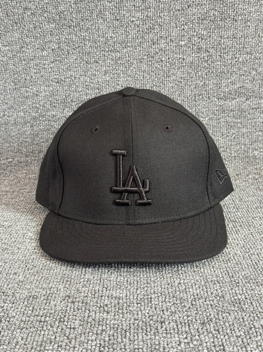New Era LA Dodgers 59FIFTY Fitted Black Hat 7 5 8 MLB Cap